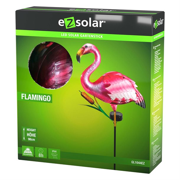 eZsolar dekorativ solcellelampe - "Flamingo" GL1044EZ Flamingo